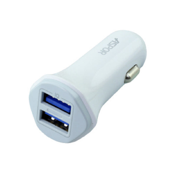 Aspor A903 Dual USB Car Charger with Lightning Cable