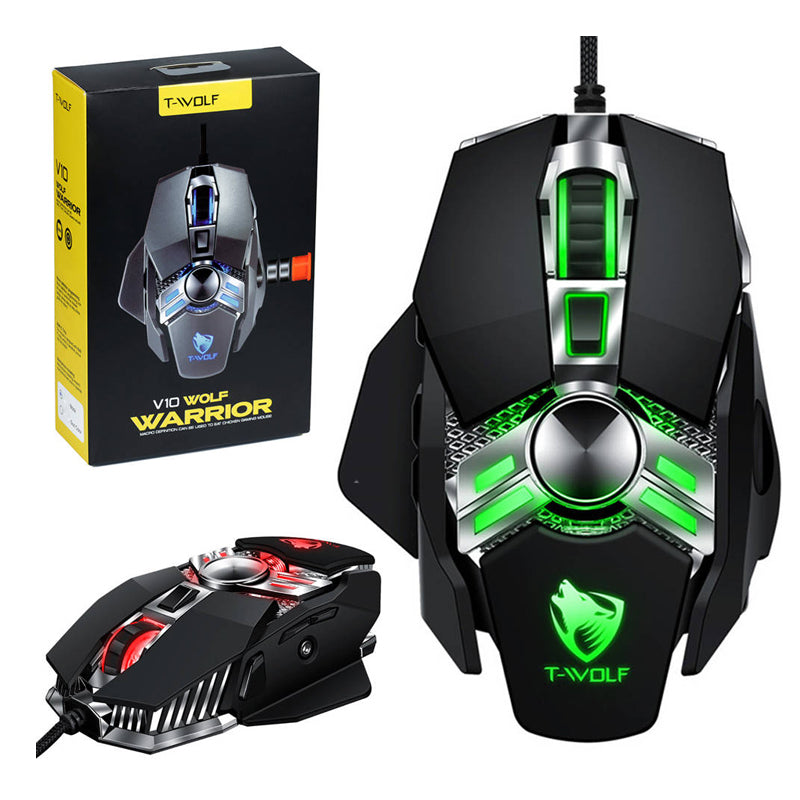 T-Wolf V10 Warrior RGB Lighting Mechanical Gaming Mouse