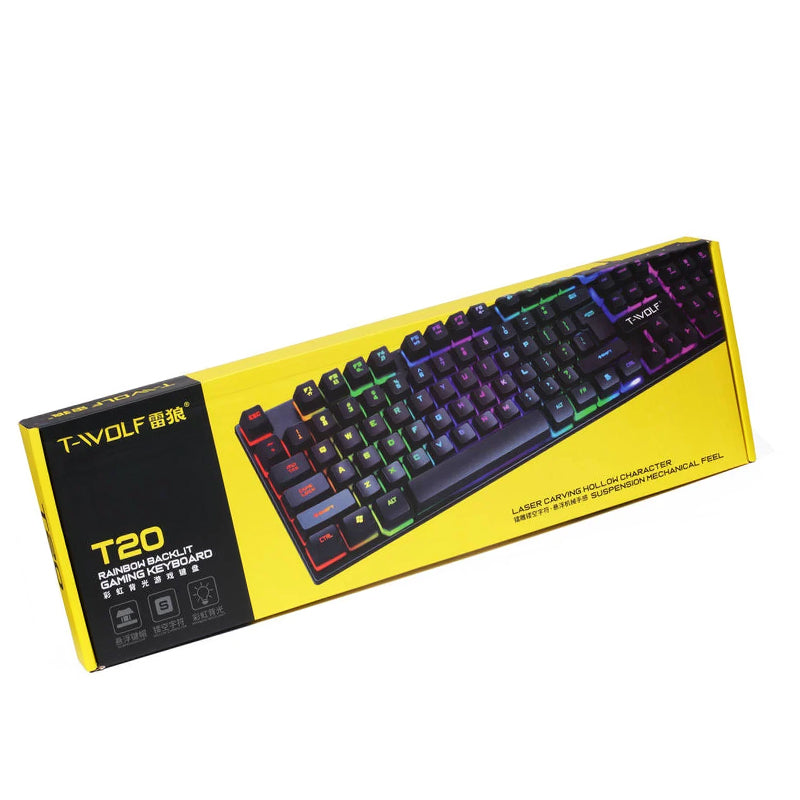 T-WOLF RGB Gaming Keyboard T-20
