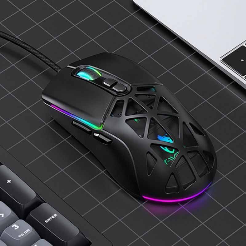T-WOLF G520 Gaming Mouse RGB Cable Game Mouse