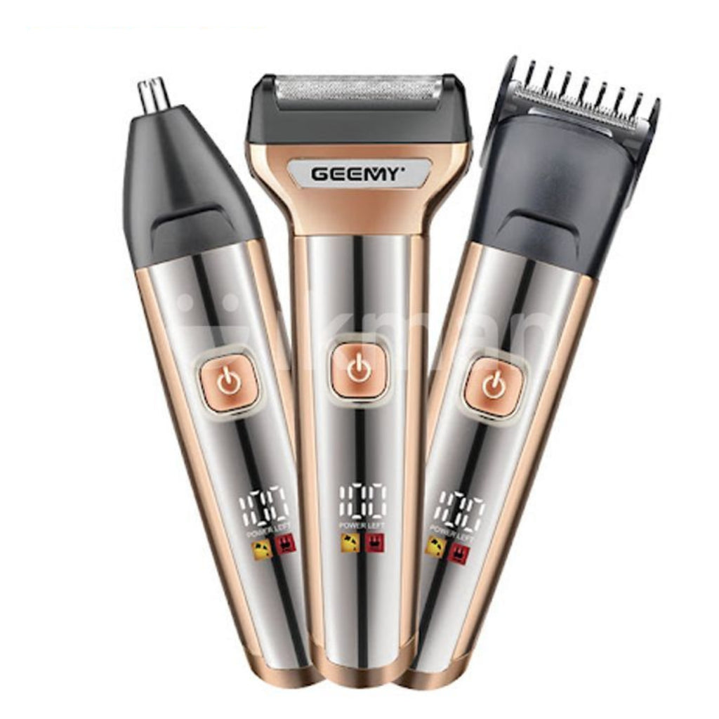 Geemy GM-8075 3in1 Rechargeable Shave and Trimmer