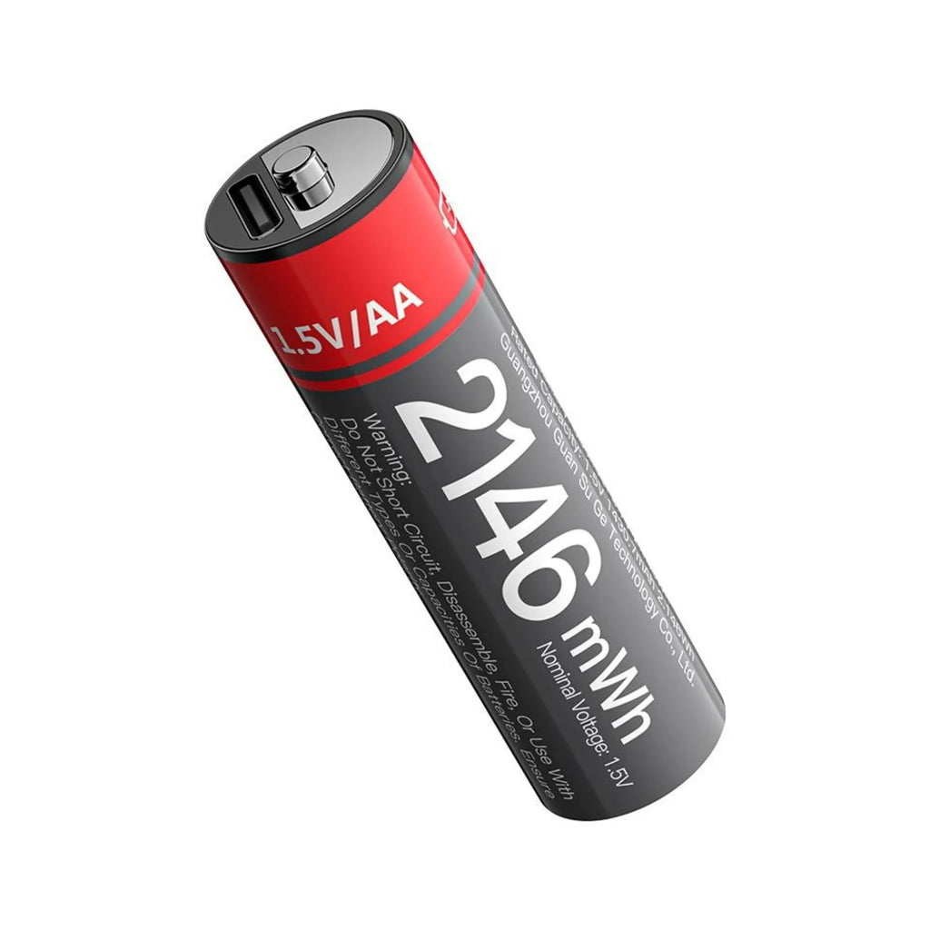 Yesido YP88 1.5V AA Rechargeable Lithium Batteries – 4 Pieces