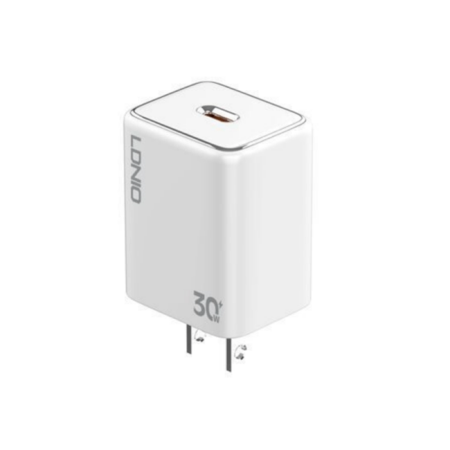 LDNIO A1508C 30W PD USB Type-C Wall Charger – US Plug with Type-C to Lightning Cable