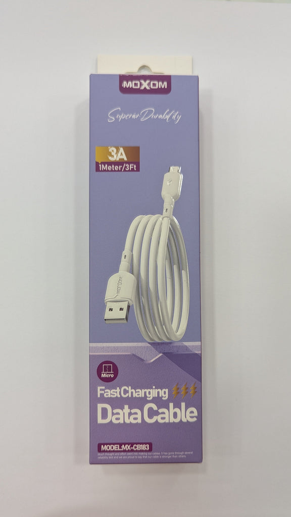 MOXOM MX-CB183 3A Fast Charging USB to Micro USB Data Cable (1M / 3Ft)