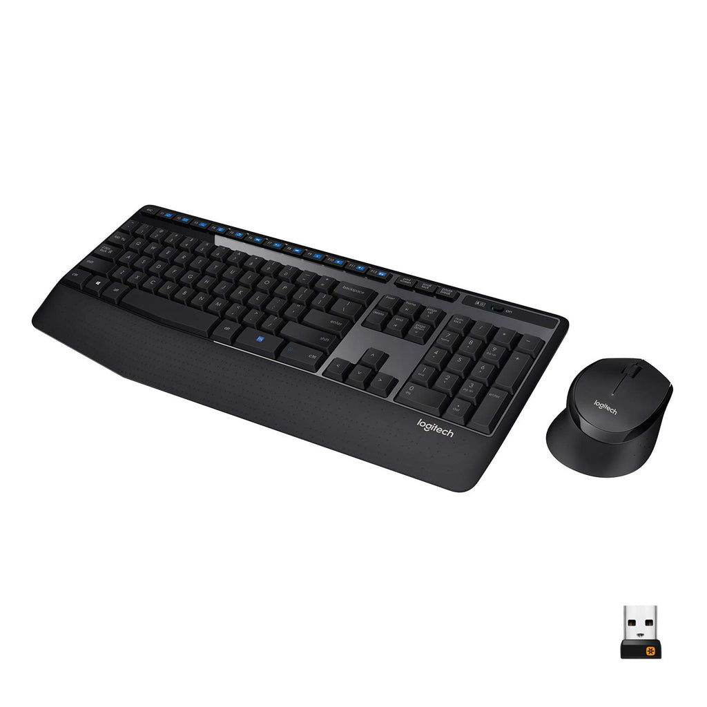 Logitech MK345 Wireless Combo Full-Sized Keyboard with Palm Rest 