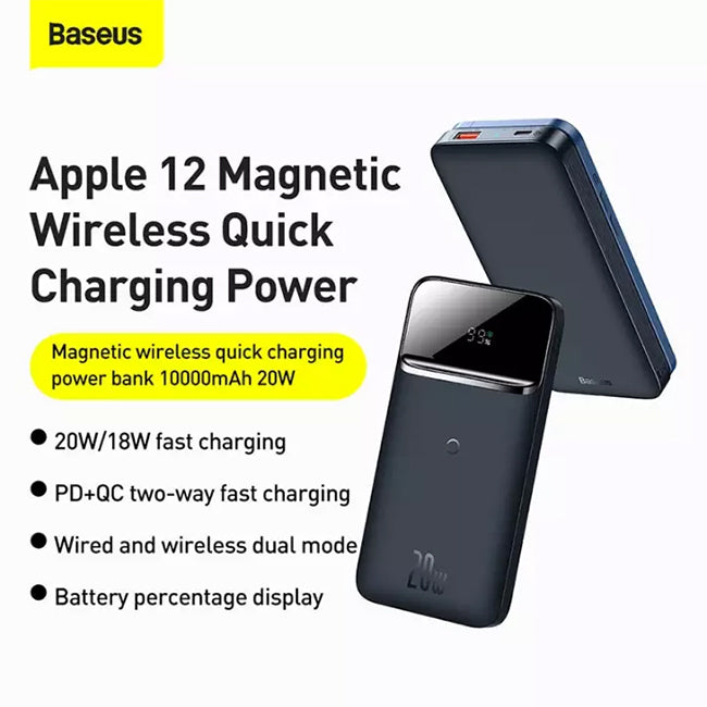 Baseus Magnetic Wireless 20W Quick Charging 10000mAh Power Bank – TECH  SOURCE (PVT) LTD