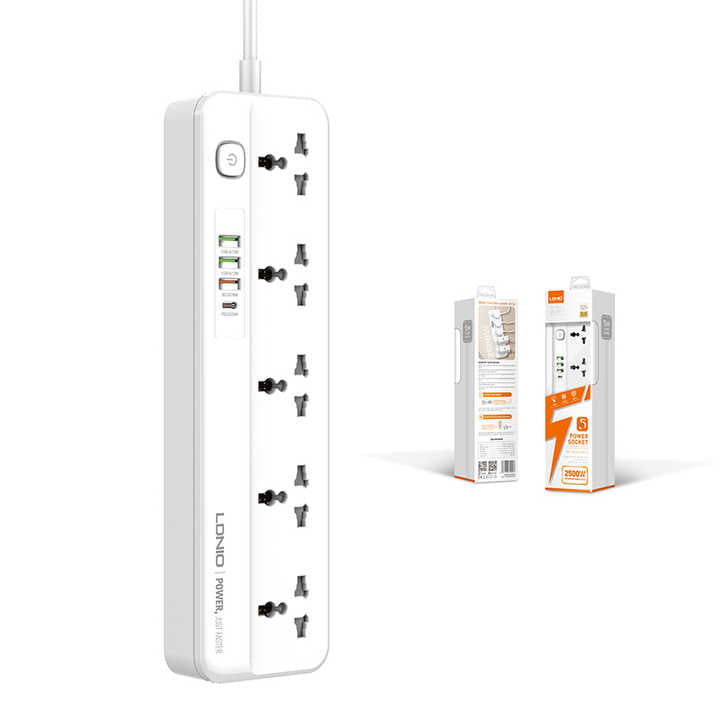 LDNIO SC54155 AC Outlets Universal Power Strip With PD +USB Ports(New)