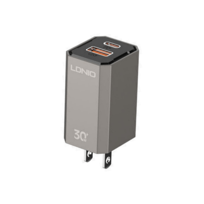 LDNIO A2527C 30W PD + QC3.0 Wall Charger – US with Type-C to Lightning Cable